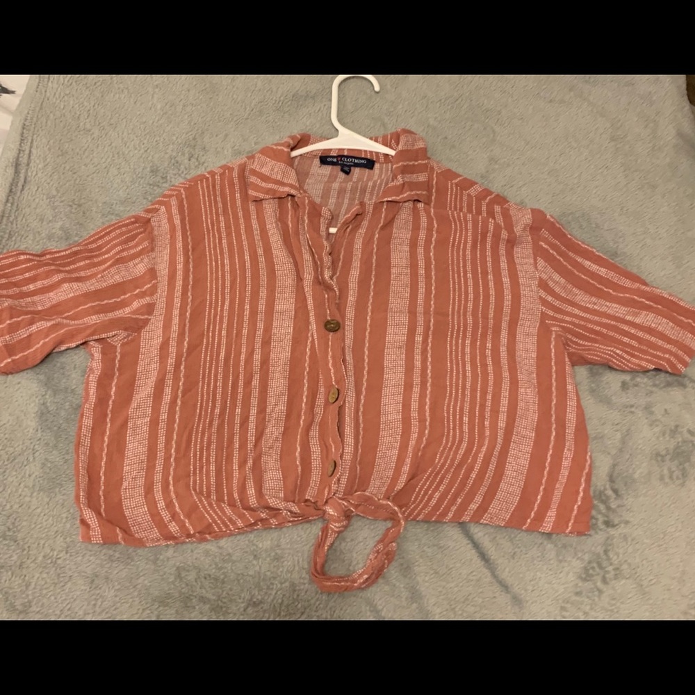 Cropped striped shirt